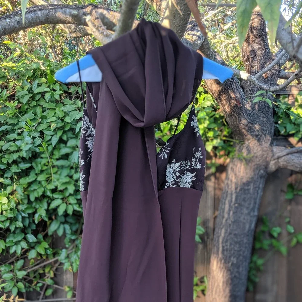 VINTAGE Odessa Silk Gown in Chocolate - Picture 3 of 8